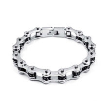 High quality stainless steel silver cuff biker bracelets,motorcycle jewelry for men